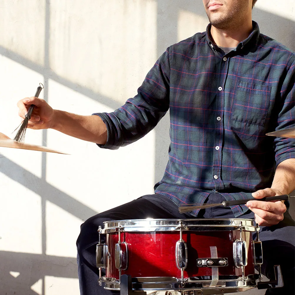 

Eco Friendly Bamboo Drumsticks with Steel Wire Heads Smooth Finish for Comfortable Playing Includes Storage Bag Drum Instrument