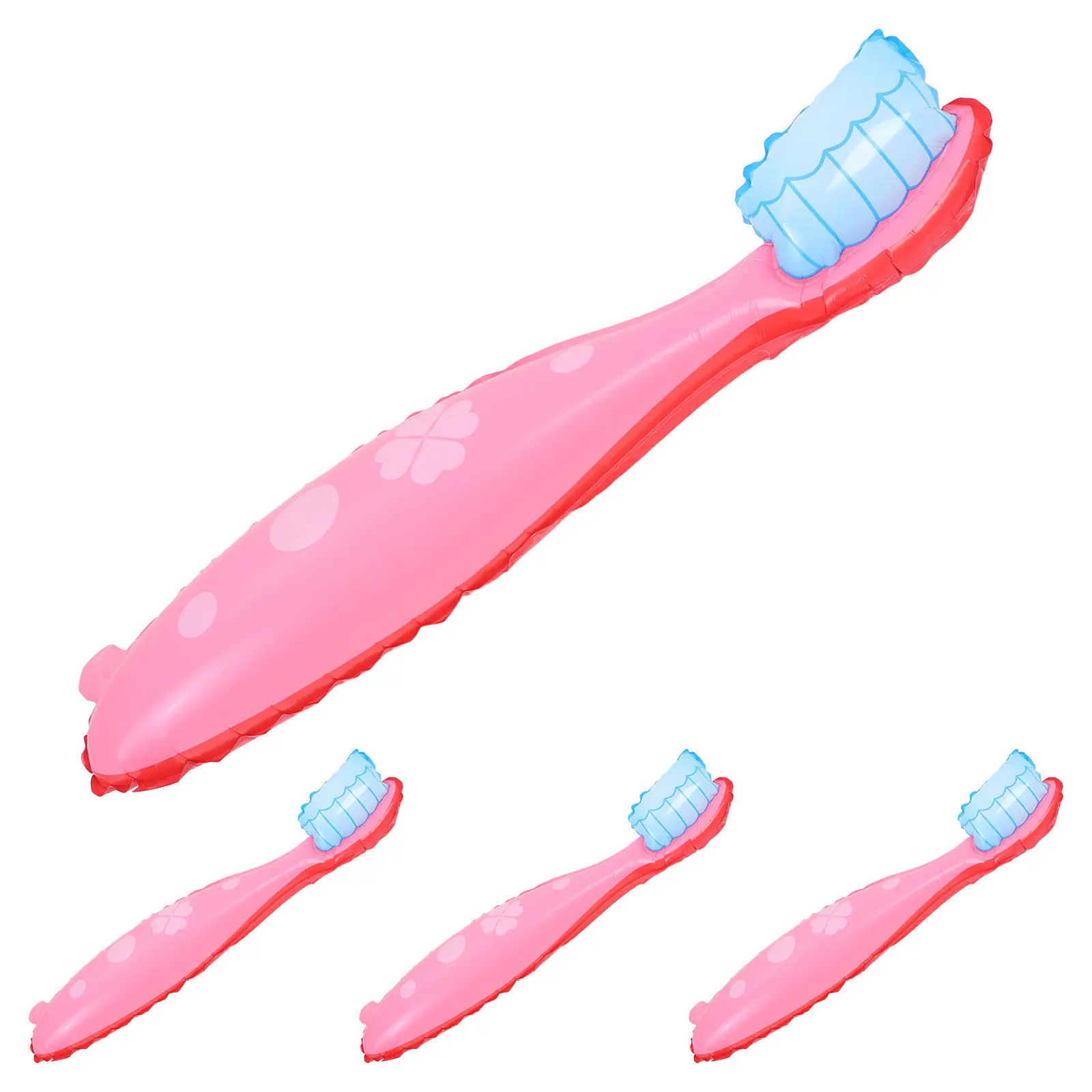 

4Pcs Large Toothbrush Balloons Giant Dental Party Decoration Kit Educational Fun Theme Bright Color Oral Care Balloon Prop