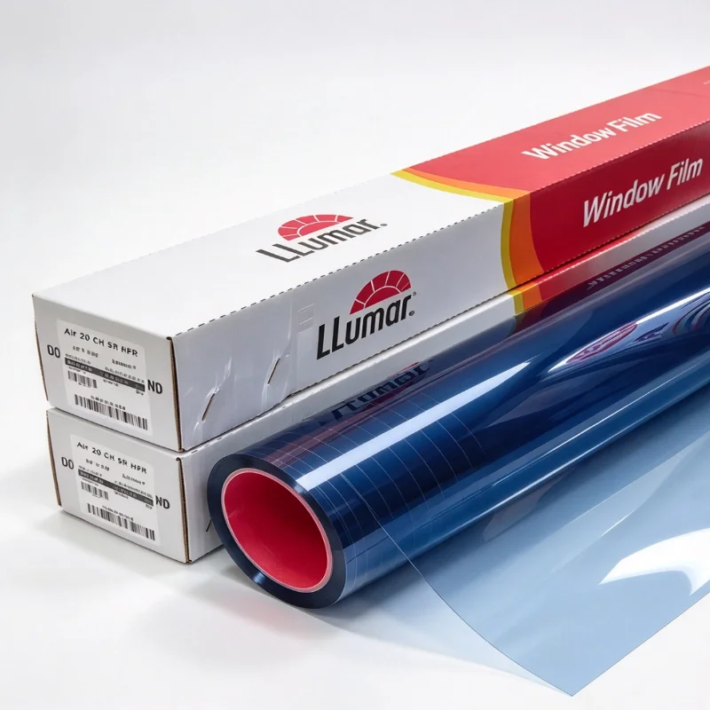 LLumar Blue Nano Ceramic Window Tint Film High Heat Rejection 95%-99% IRR PET VLT 65% 75% 0.76x30m HD Clear No Fade Building