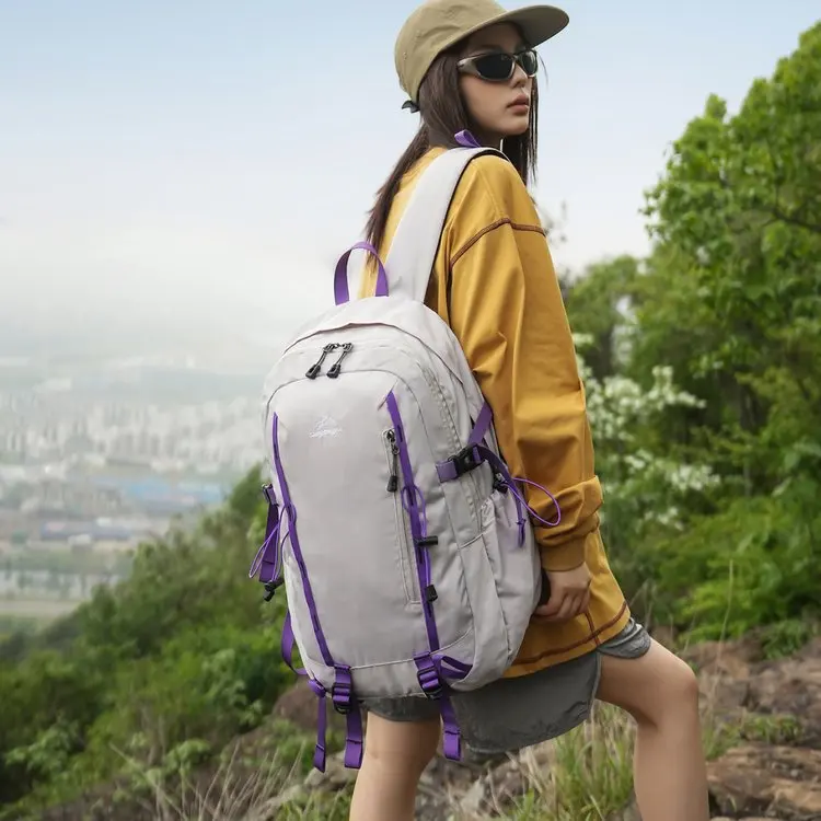 Lightweight Outdoor Travel Backpack Unisex Commuter Hiking Mountain Climbing Bag Female Style Double Shoulder Nylon Material
