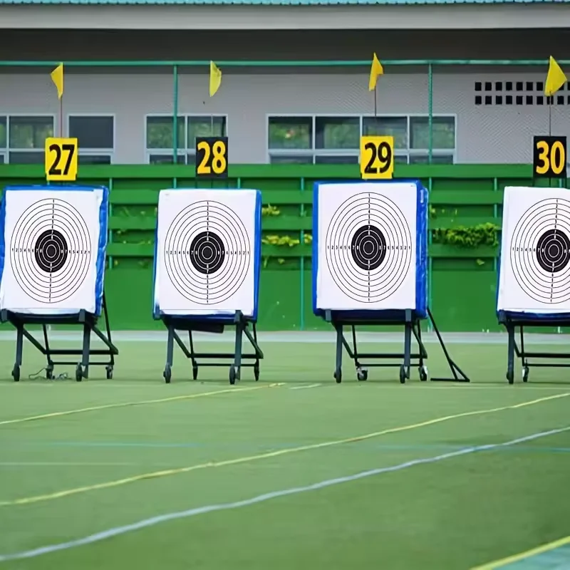 50pcs 5.5in White Shooting Practice Paper Target Air Shot Paper Targets for BB Catcher Target Holder Pellet Trap