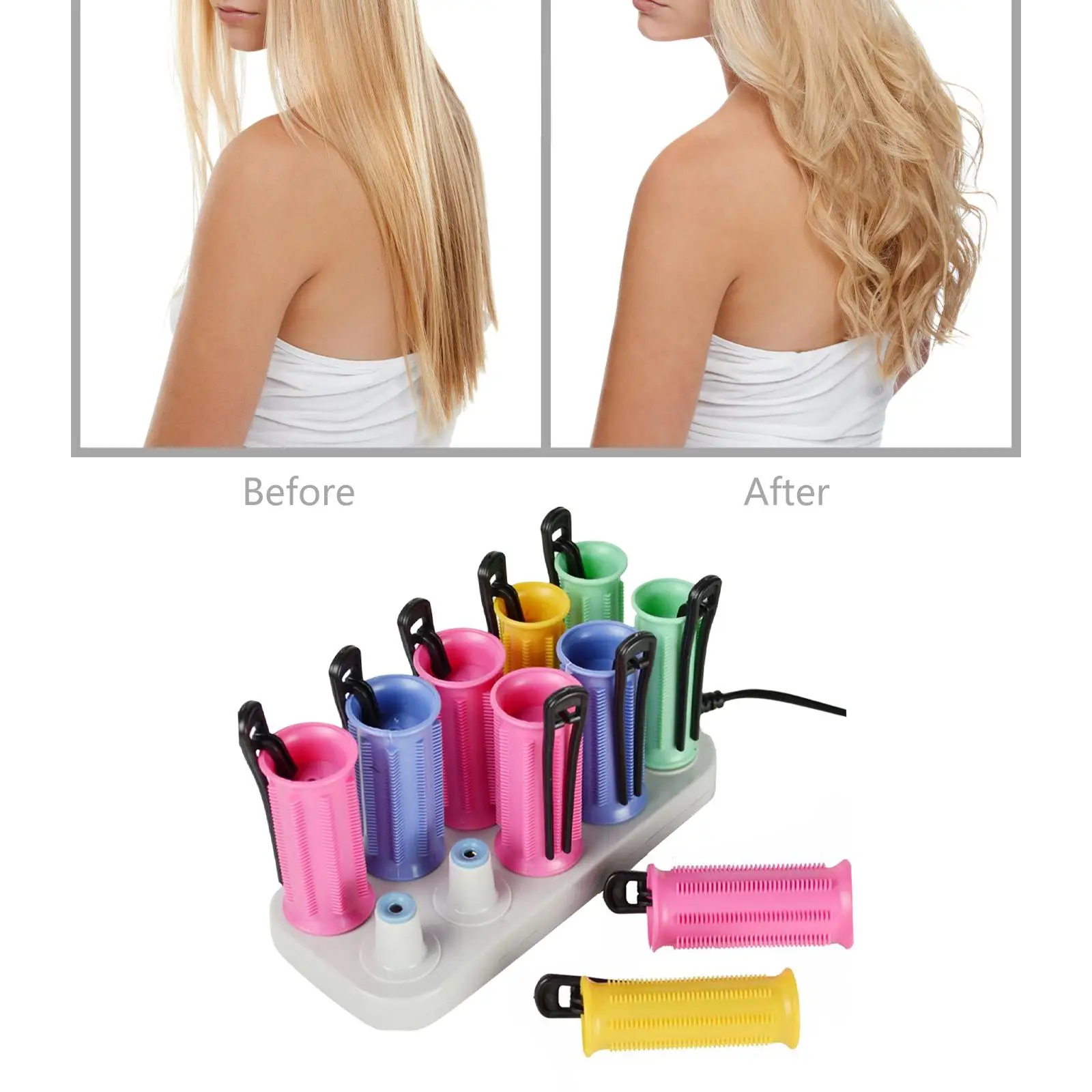 Professional Electric Heated Hair Rollers Hair Styling Tool Hair Tube for Women Curlers 20mm-30mm for Short Long Hair Waver