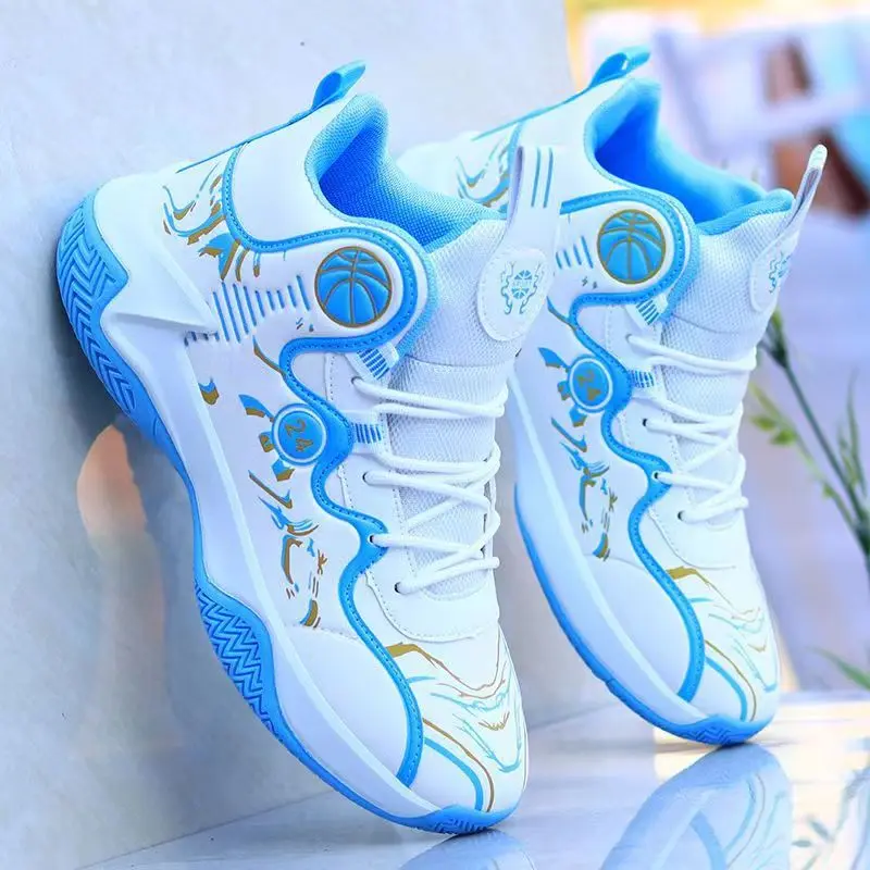 Sapatos confortáveis de basquete de alto nível para homens, tênis esportivos pretos, calçados esportivos masculinos, nova marca