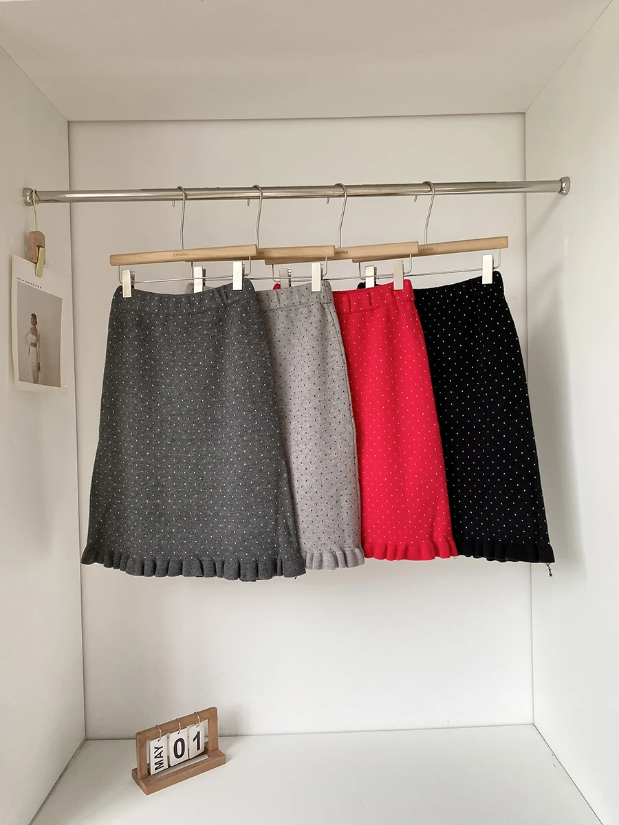 

Ретро кружевная юбка в горошек с высокой талией, женская дизайнерская утягивающая юбка, весна-осень, Новое поступление, корейский Sle Faionable