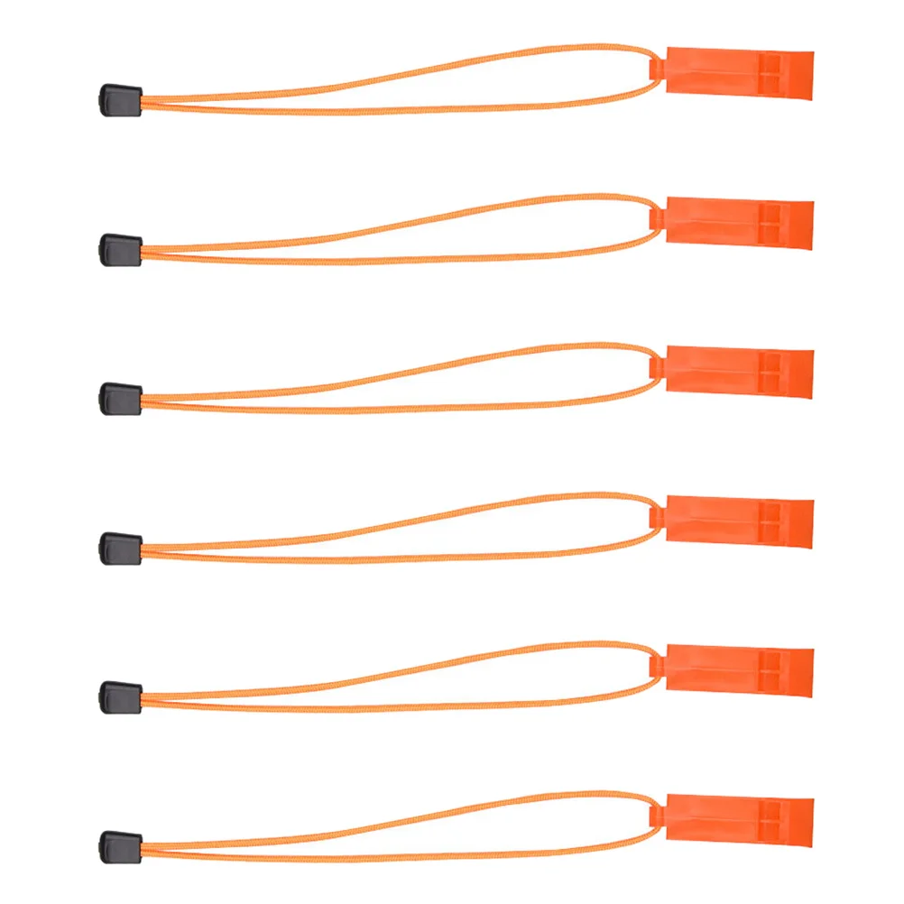 6 قطعة صافرة الطوارئ في الهواء الطلق بصوت عال هش بقاء أداة البحث المحمولة ملحقات رياضية صافرة مع اسهم #3