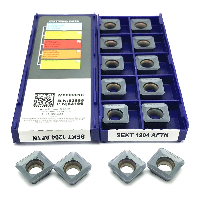 

SEKT1204 AFTN LT30 Carbide Inserts Milling Insert Turning Tools CNC Cutting Tool Hard Alloy SEKT 1204 Lathe Tools Turning Insert