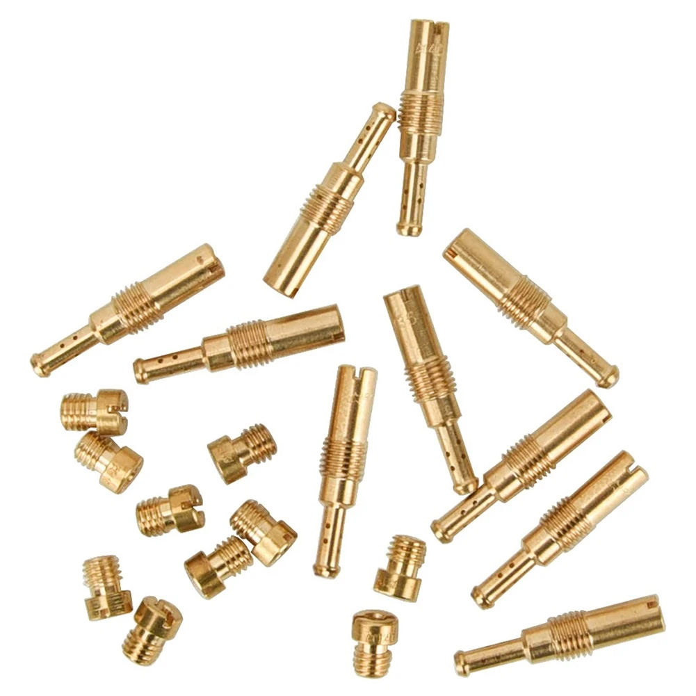 

20Pcs Jets Kit - 10Pcs Carburetor Main Jets And 10Pcs Slow Pilot Jets For PWK Keihin OKO CVK PWM