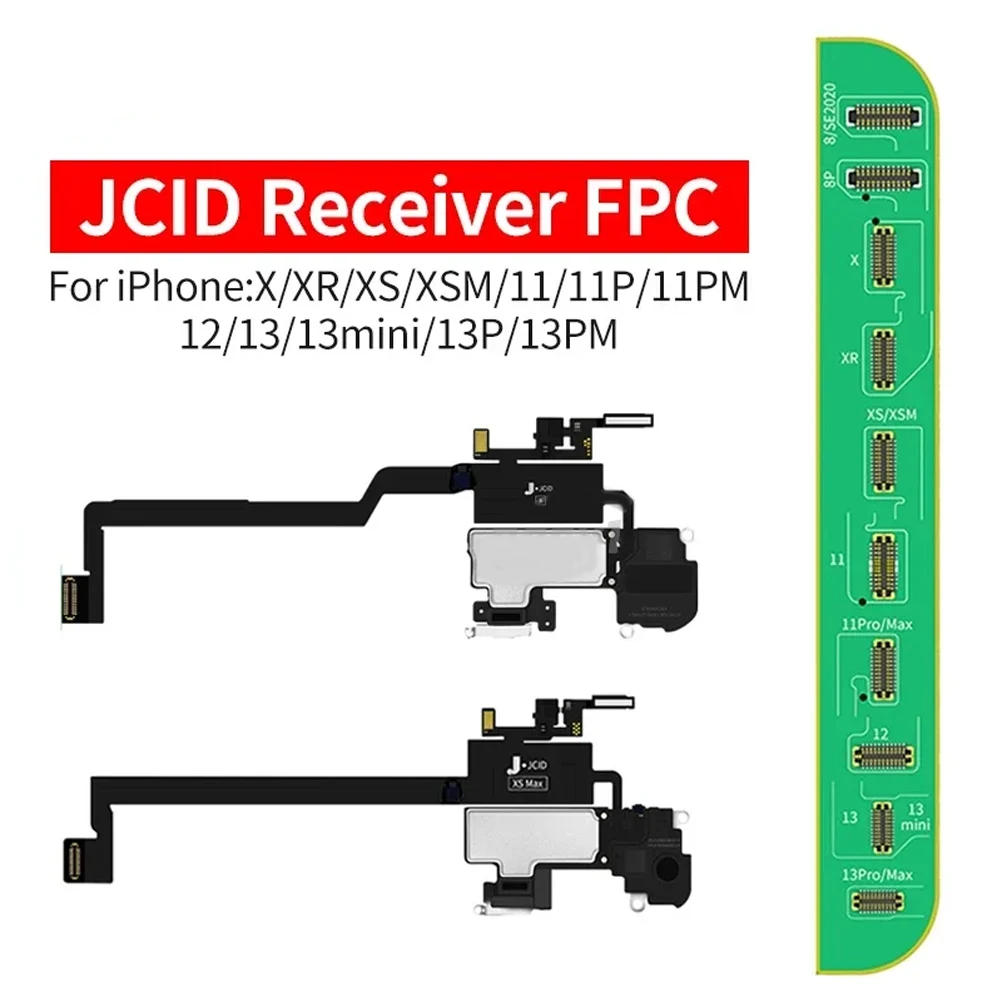 JCID JC V1S V1SE Earpiece Receiver FPC Speaker Flex Cable Detection Board Test Sensor Cable For IPhone 8-13 Pro Max