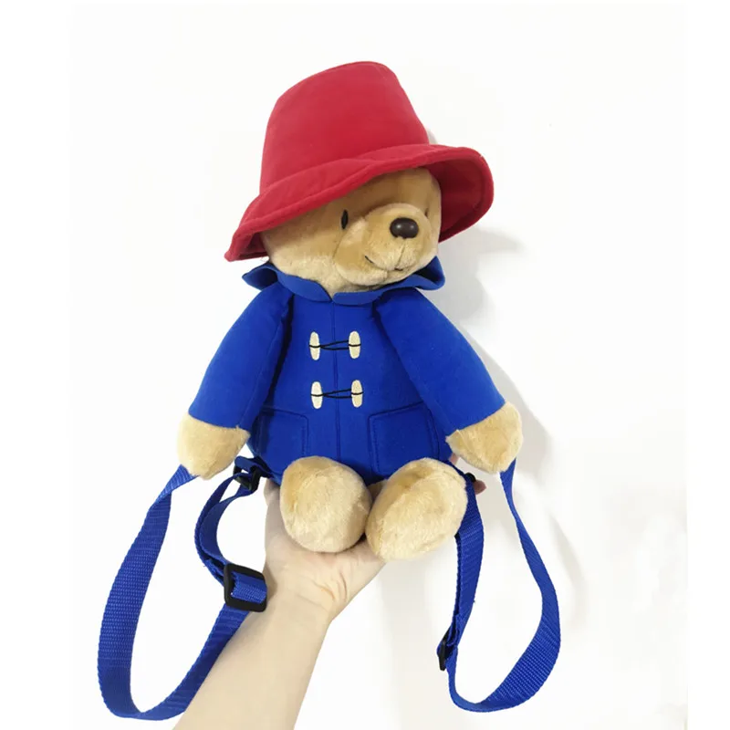 

New Cute Paddington Bear Kids Girls Plush Stuffed Backpack Bags Bag For Children