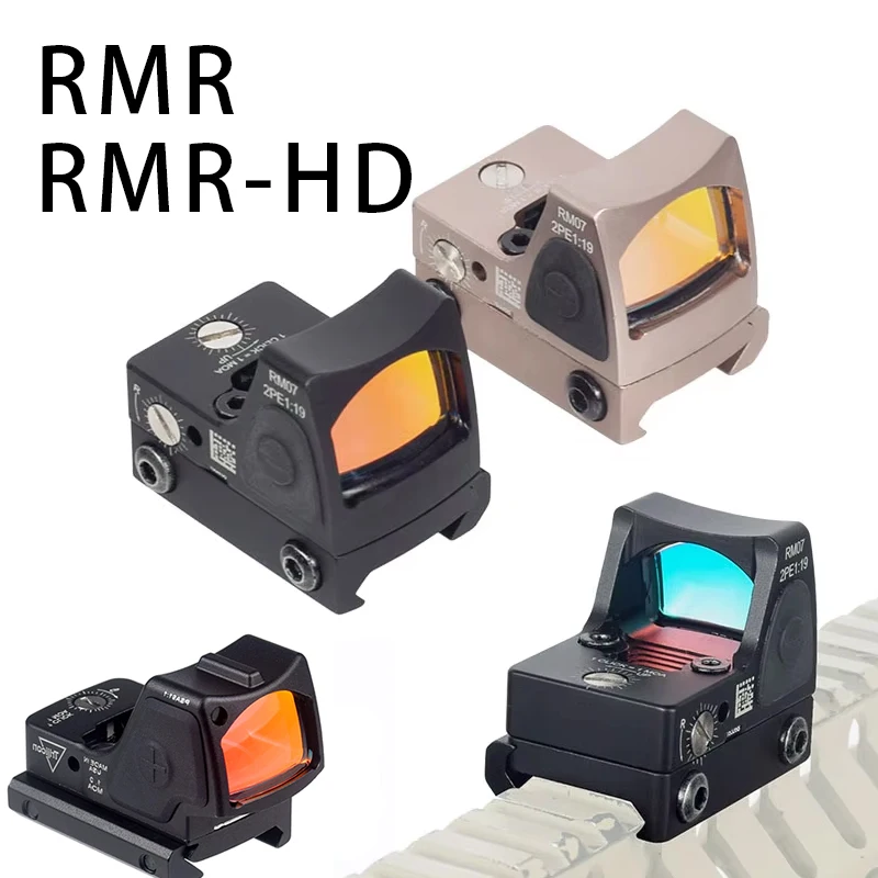 Tactical Metal Trijicon RMR RMR-HD Red Dot Sight Adjustable Collimator Pistol Reflex Glock For Hunting AR15 M4 Optics Scope