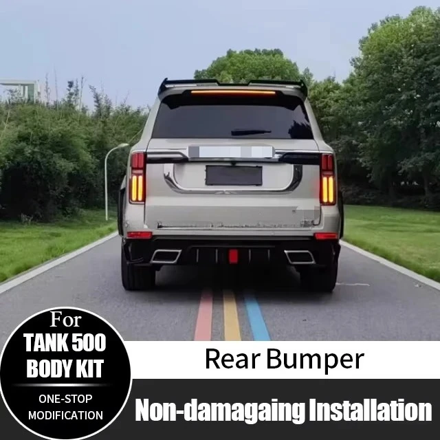 Car Modification Accessories High Quality ABS Hurricane Knight Rear Bumper For GWM Tank 500