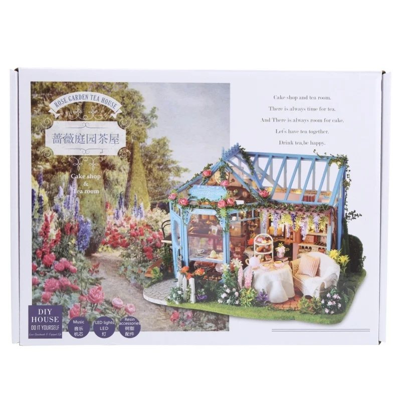 

DIY Wooden Mini Toy House Miniature Assembly Dollhouse For Gift Collection Home Furnishing Articles