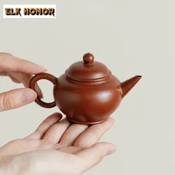 85ml Authentic Yixing Purple Clay Teapots Handmade Level Small Pot Raw Ore Zhu Mud Tea Maker Kettle Zisha Teaset Cafes Drinkware