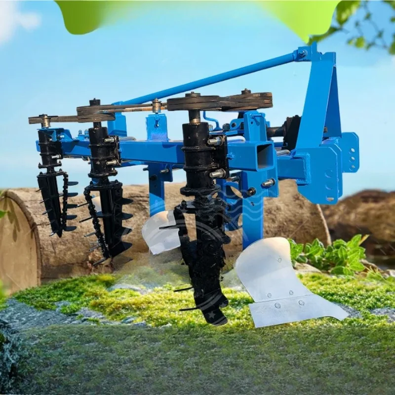 New plough and rotary all-in-one machine, plowing and rotating rotary ploughing and crushing tractor, trenching