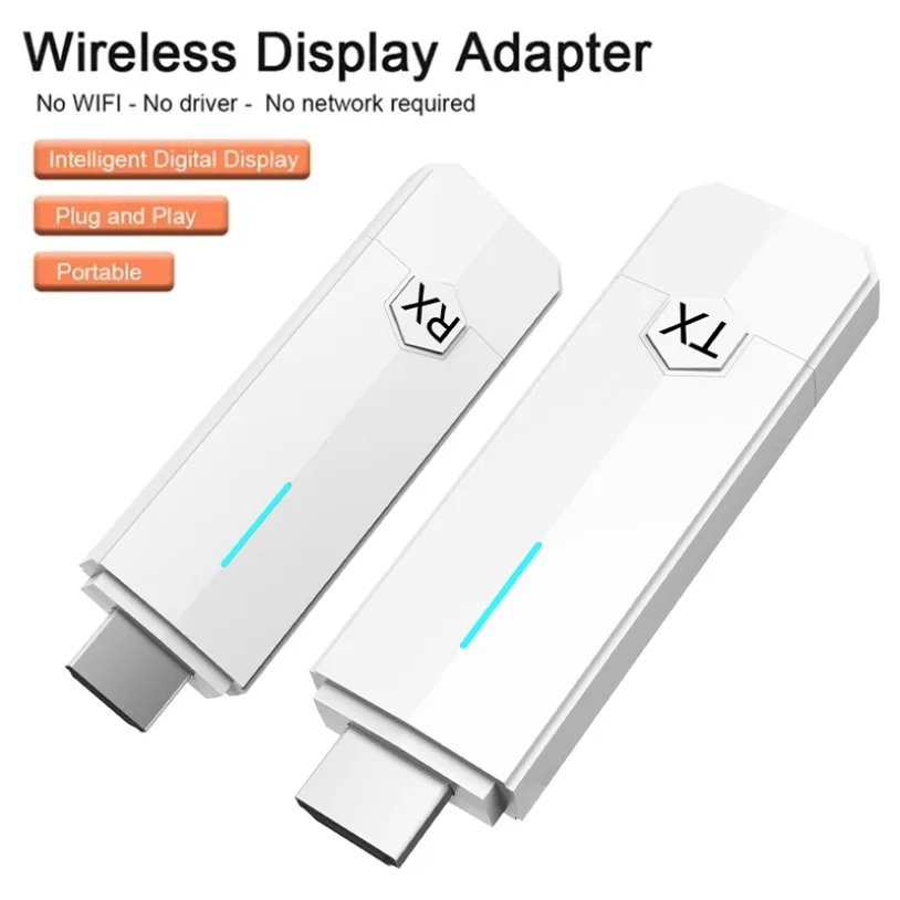 50M Wireless Transmission Video Transmitter&Receiver HDMI-Compatible Extender Display Adapter Cable Screen Mirror for Camera