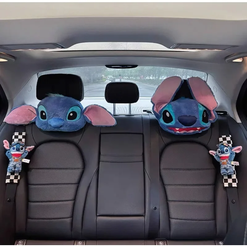 Stitch Car Seat Belt Cover Plush Shoulder Pad Pet Safe Protector Anti-Slip Car Decor Fashion Accessory Gift for Drivers image 6