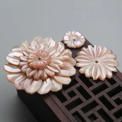 5pcs / bag natural mother-of-pearl pink pearl daisy flower loose beads jewelry making handmade DIY brooch earrings accessories