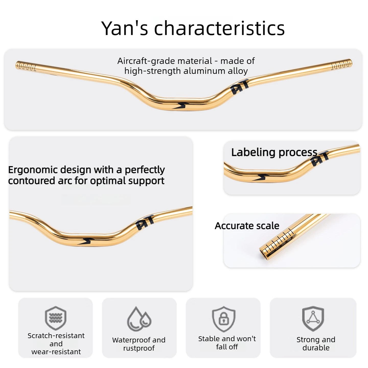 SEMYT MTB Riser Handlebar 31.8/35mm Clamp Diameter 35/55mm Rise 780mm Length for Downhill Cross-country Dirt Jump Bikes