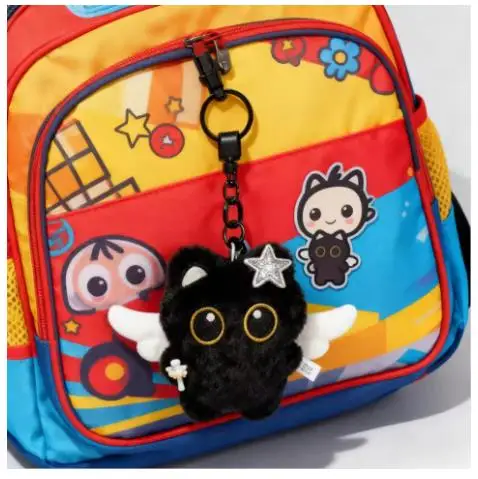 พวงกุญแจตุ๊กตาแมวดำการ์ตูน นุ่มนิ่ม ของขวัญวันหยุดที่สมบูรณ์แบบ มีหลายแบบ ใช้เป็นจี้กระเป๋าแฟชั่นได้