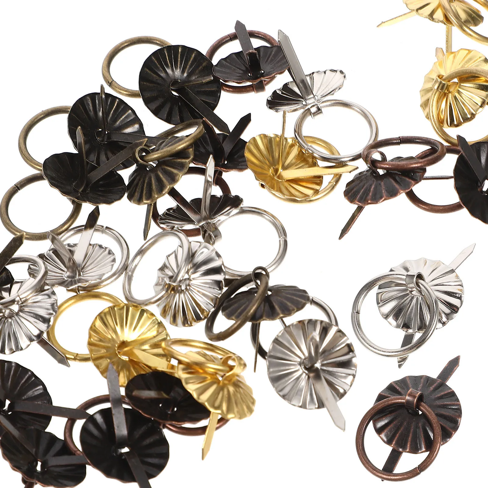 

40Pcs Vintage Metal Mini Drawer Handles Cabinet Pulls Long-Lasting Hardware for Furniture Drawers Wardrobes Mini Drawer Pulls