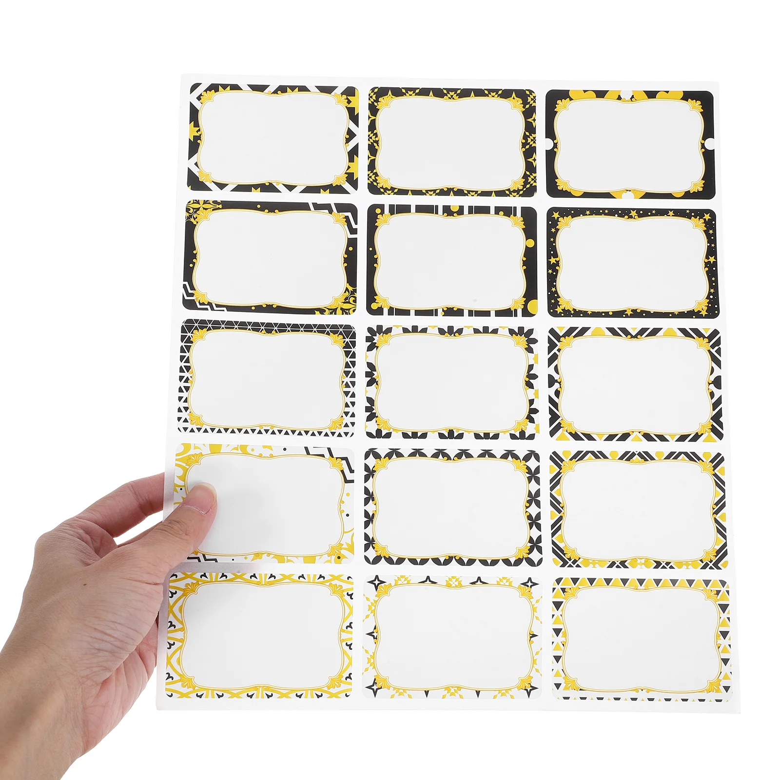 ป้ายชื่อสีสันสดใส 23 แผ่น สติ๊กเกอร์กาว ทนทาน ง่ายต่อการลอกและติดสำหรับอุปกรณ์การเรียน อุปกรณ์สำนักงาน