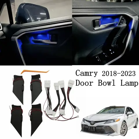Toyota XV70 CAMRY 2018+ 인테리어 도어 보울 램프 수리 핸들 Led 분위기 조명 자동차 주변 장식 램프