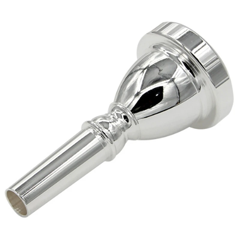 Large Mouth Large Holding Mouthpiece TUBA Mouthpiece Silver Plated Bass Large Mouthpiece-A55K