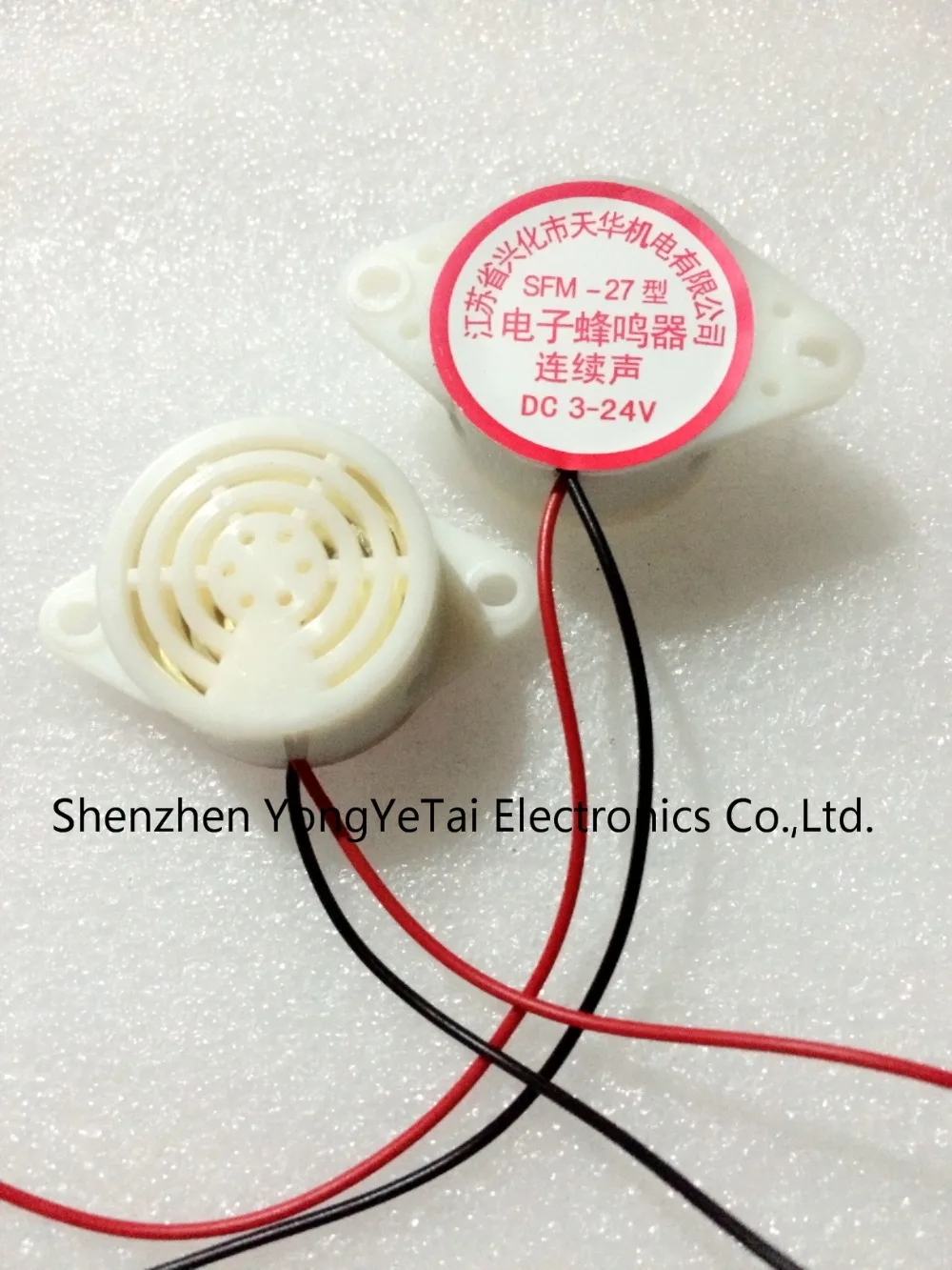 YYT 2PCS SFM-27 Type Electronic Horn HYT-3015B Beeping Sound Continous Discontinous DC3-24V/DC6 for Alarm And Signal Application