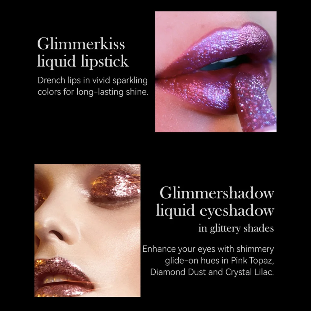 7 ألوان بريق أحمر الشفاه مقاوم للماء طويل الأمد الماس بيرليسسينت لامع أحمر الشفاه الأسود ملمع الشفاه النساء الشفاه ماكياج التجميل