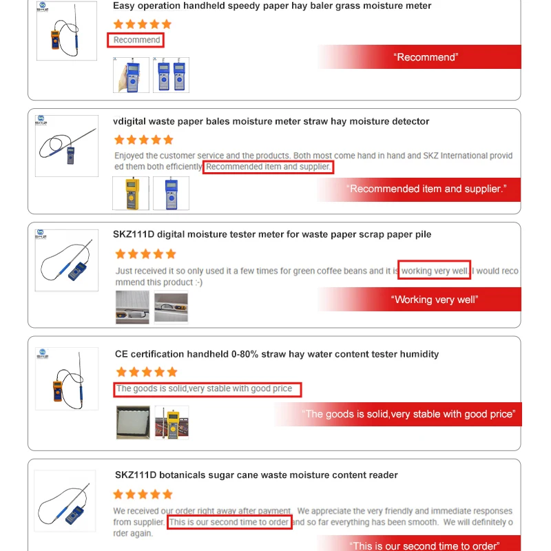 0-80% Handheld Best Hay Bale Moisture Tester For Baler Wheat Flour