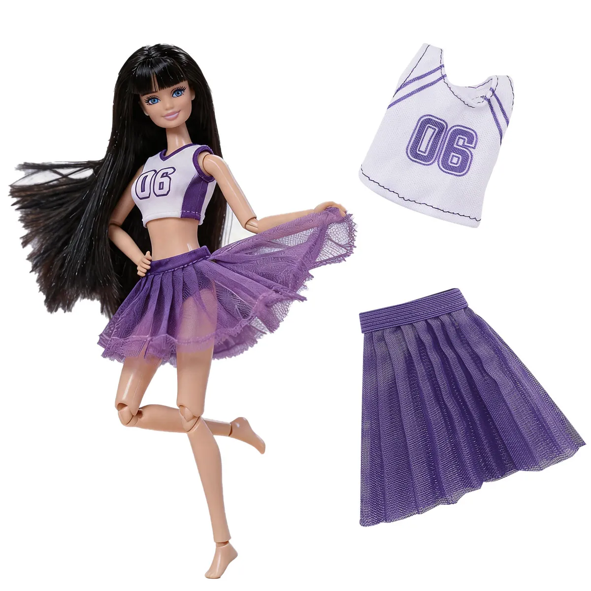 1/6 Doll Clothes Accessories Fashion Casual Sports Vest + Pleated Skirt Versatile Daily Dress Up For 30cm Babi Supermodel Doll