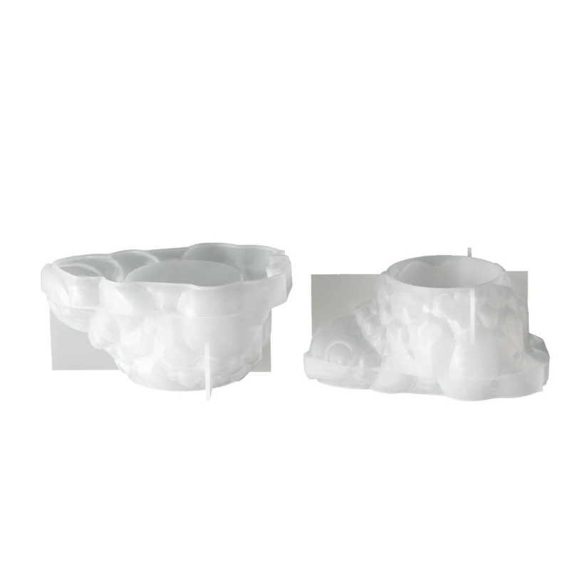 Crystal Planter Mold Silicone Shell Container Form for Resin and Cement Casting, Small Display Mold for Craft Display E0BF