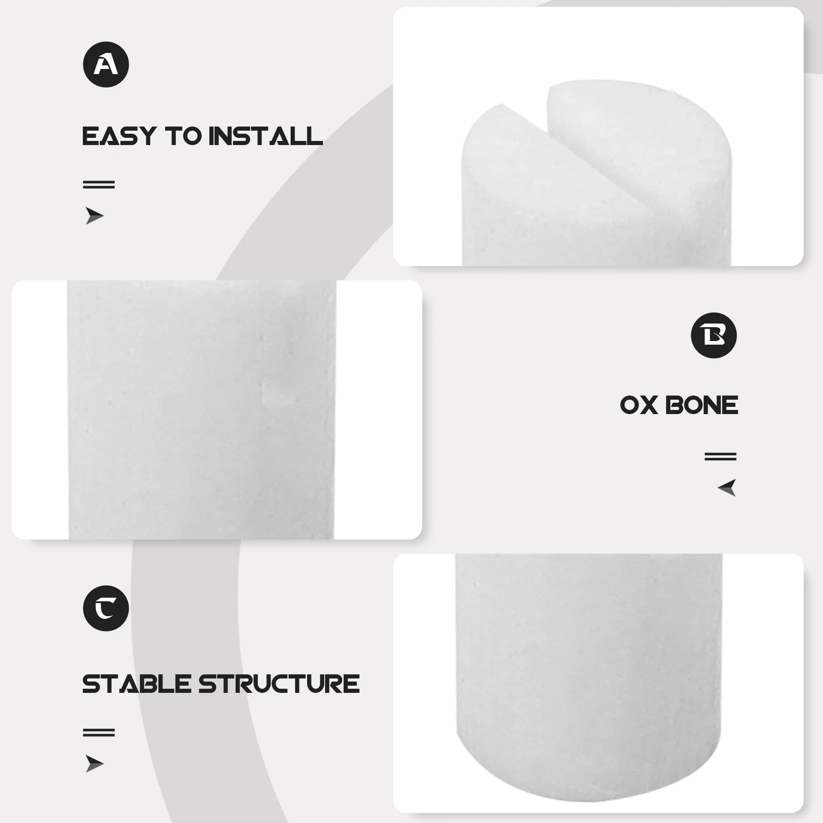 

4Pcs Banjo Bone Bridge Nut Ox Bone Material Stable Structure Resistant to Breakage Replacement String Nut Accessories