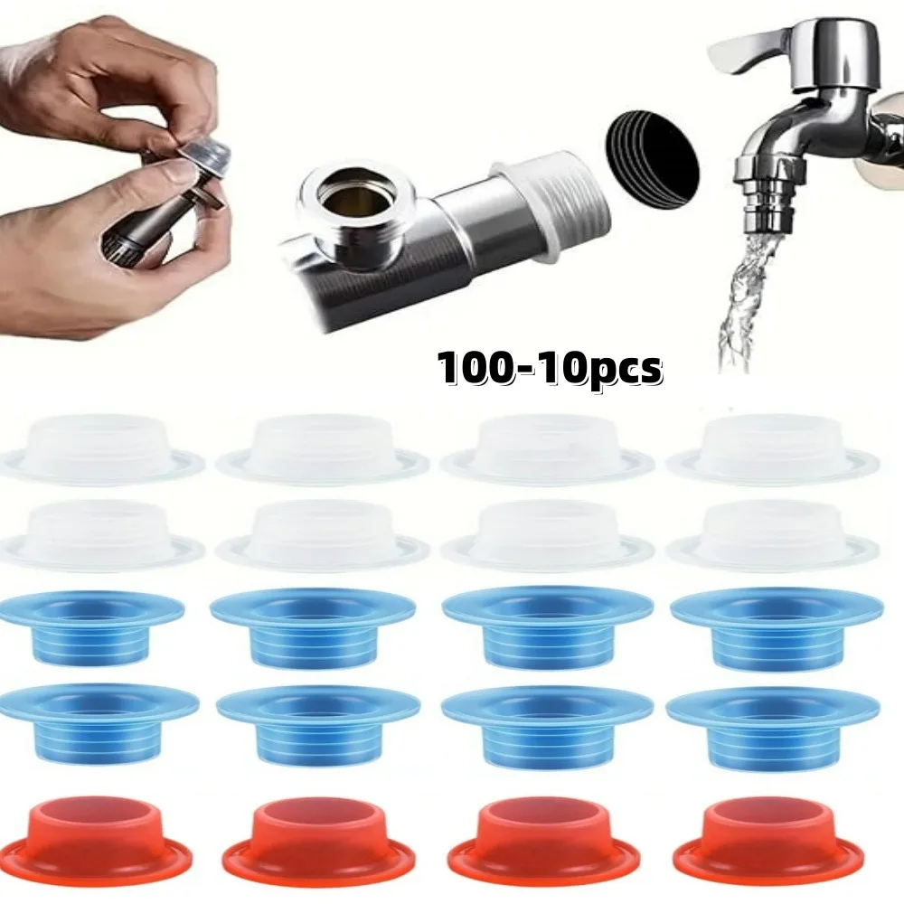 100-10pcs  Faucet Silicone Rubber Ring Leak-Proof Sealing Gasket Quick Installation of Hose Angle Valve Water Nozzle Seal Gasket