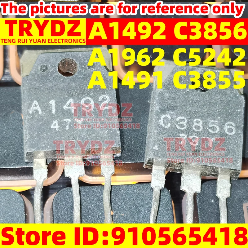 

10-3 pairs Original Used A1492 C3856 A1491 C3855 A1962 C5242 2SA1492 2SC3856 2SA1962 2SC5242 2SA1491 2SC3855 TO-3P