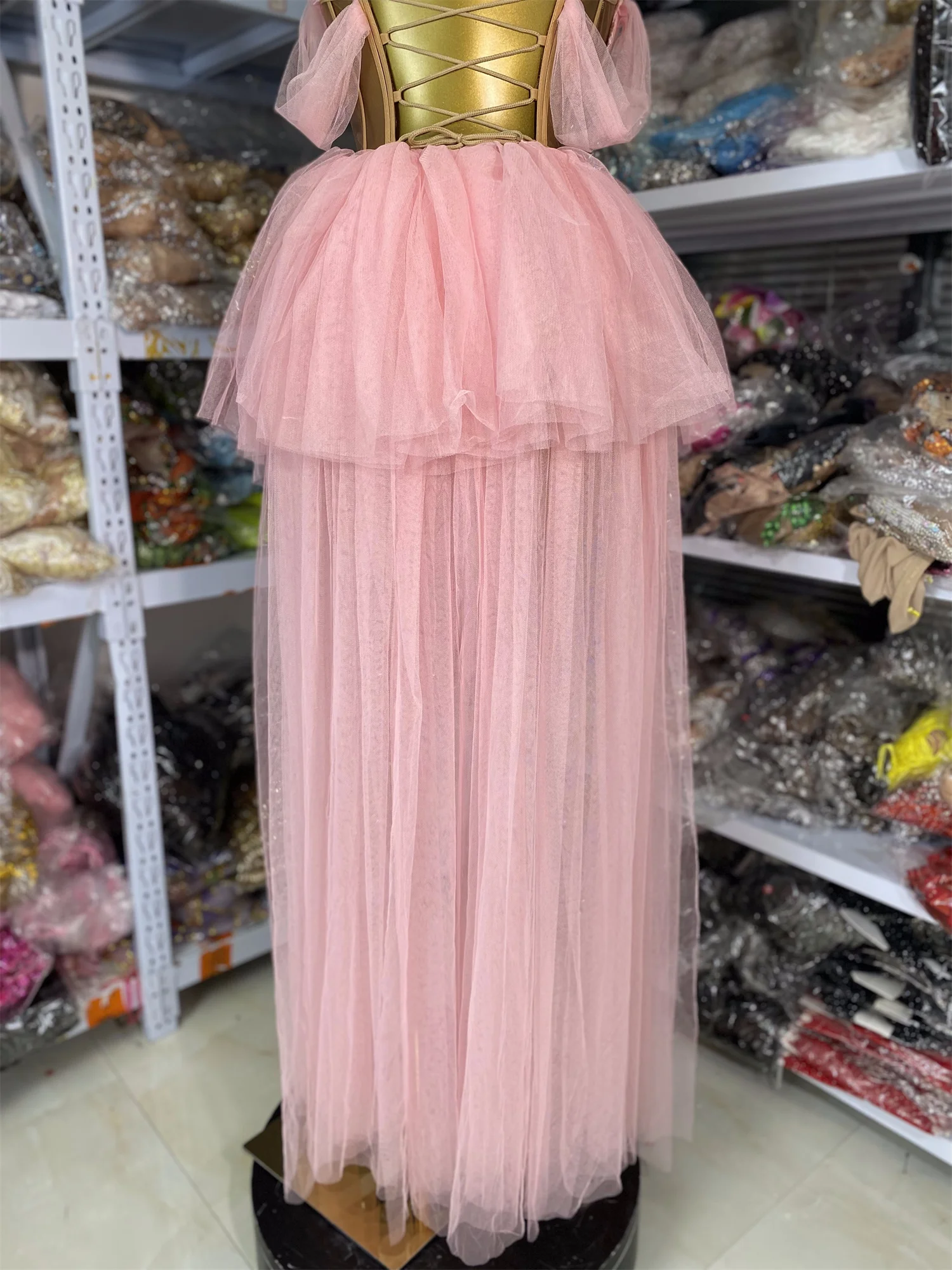 Vrouwen Zoete Roze Strapless Platte Borduren Crop Tops En Lange Rok 2-delige Set Sexy Vieren Avond Club Feestjurk outfits