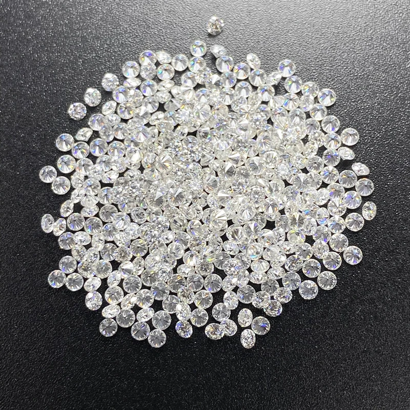 Moissanitas sueltas de tamaño pequeño para fabricación de joyas, diamantes cultivados en laboratorio de piedras preciosas, Color D, VVS1, 3mm, 0,1