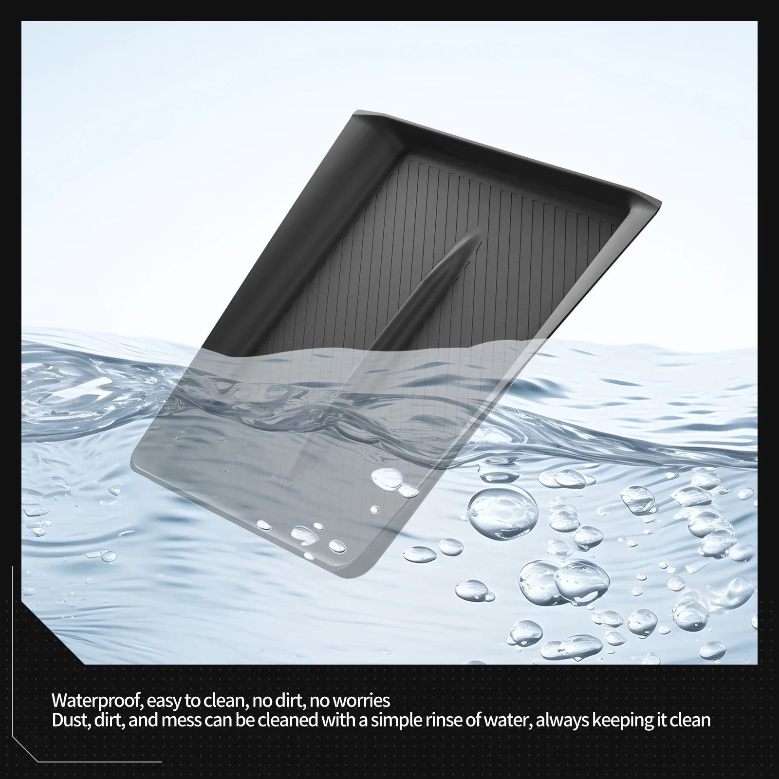 لوحة شحن لاسلكية لطراز تسلا Y LAUNCH 2025 Juniper Standard منقوشة وحدة التحكم المركزية محطة شحن حصيرة سيليكون حامي #5