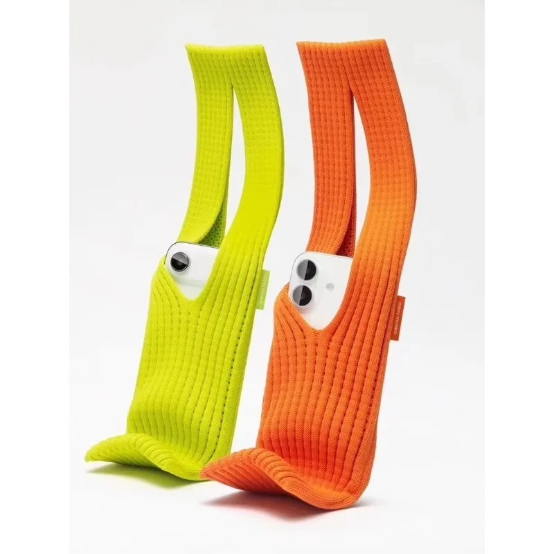 Mobile Phone Pocket Storage Bag Crossbody Knitted Handbag Multicolour Bag for IPhone Samsung Pet Snack Fashionable Decorative