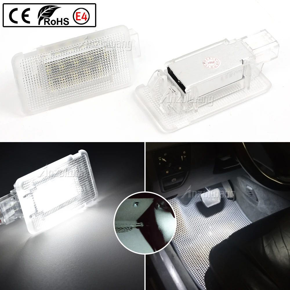 2Pcs LED Courtesy Luggage Trunk Boot Light Footwell Welcome Door Lamp For Volvo V40 V40CC V60 S60 S80 XC40 XC60 XC90 OEM:1286317