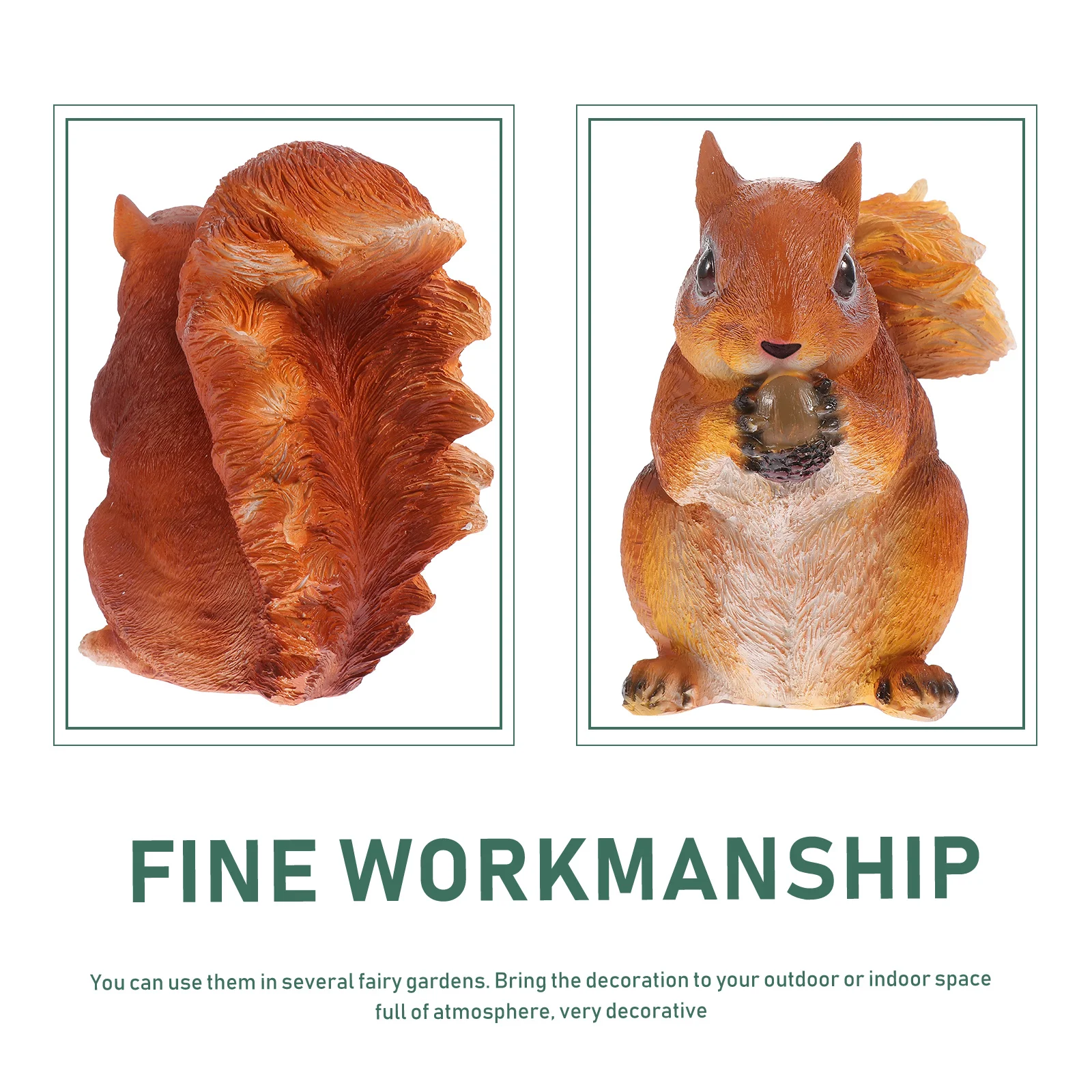 

Simulation Squirrel Resin Animal Sculpture for Garden Yard Patio Decor Outdoor Indoor Scene Layout Home Ornament Landscape