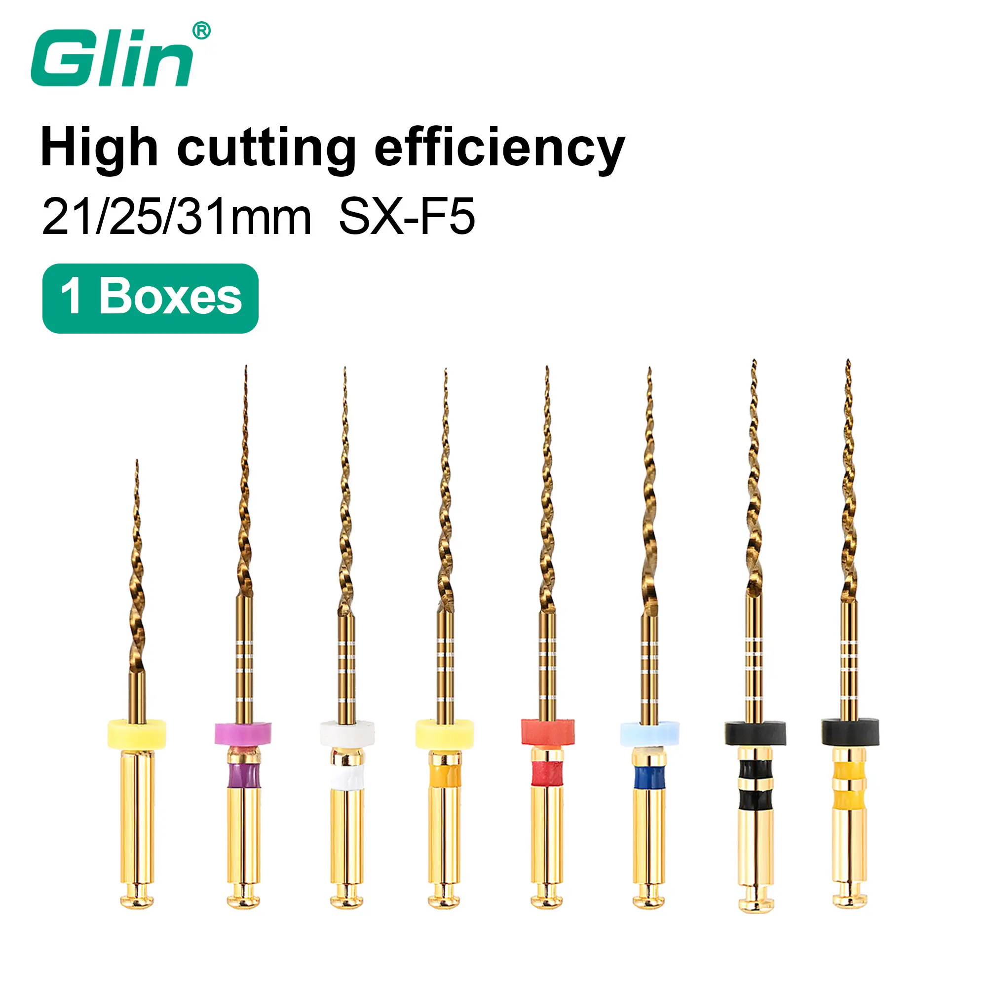 Glin Dental Instrument Heat Activation GOLD Files Universeral Engine Use Rotary Files Endondontic Root Canal NITI Dentist Tool