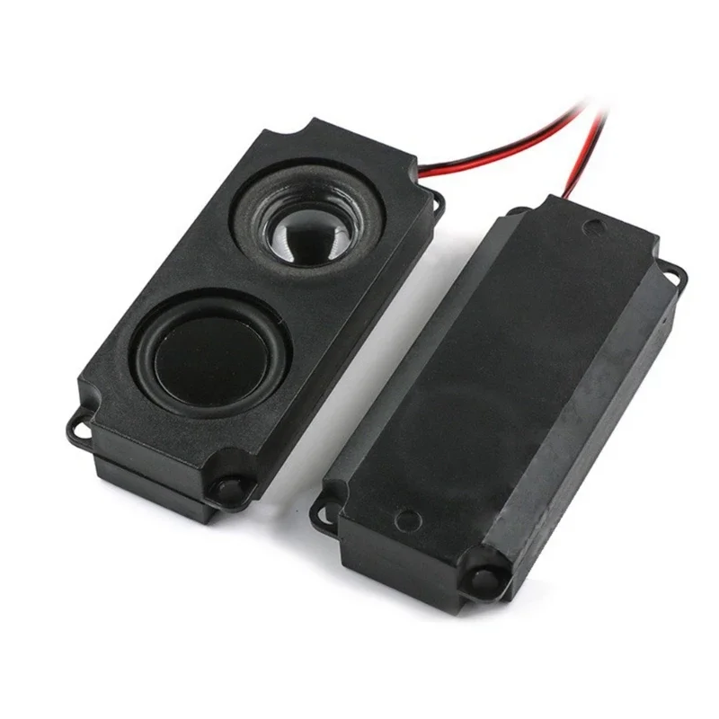 2Pcs Speaker Stereo Woofer Portable Speakers 10045 LED Speaker 8Ohm 5W Square Speaker 580MM Cable Length