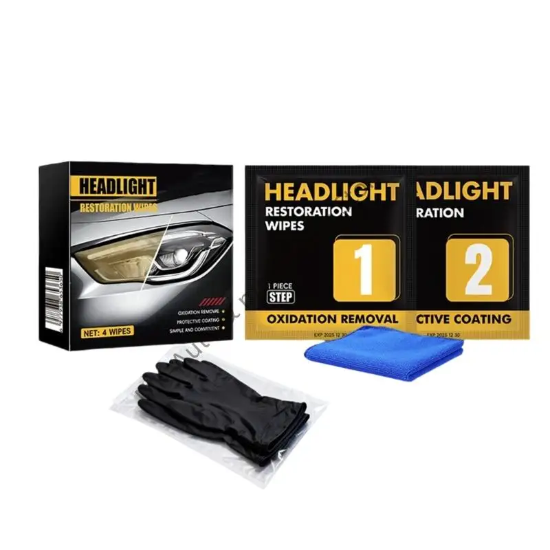

Headlight Revitalizing Wipes Pack Convenient To Carry Brings Back Original Appearance
