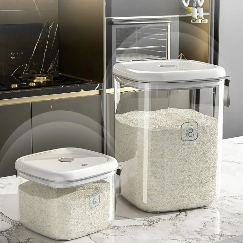 

Rice Storage Container Airtight Large Capacity Grain Bin Kitchen Food Storage Box Moisture Proof Pest Proof Sealed Rice Bucket