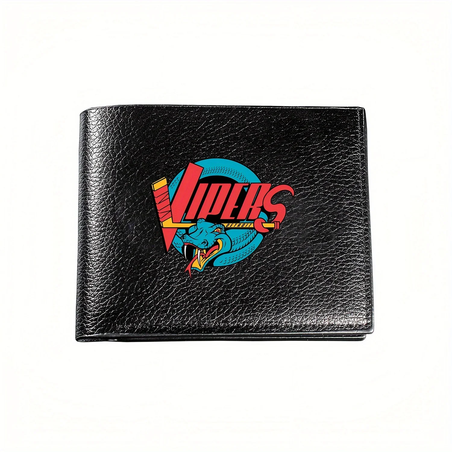 

Detroit Vipers Hockey Snake Team Logo Graphic Wallet Business Mens Casual Elegant Simple Practical Quality Wallet Stylish Printi