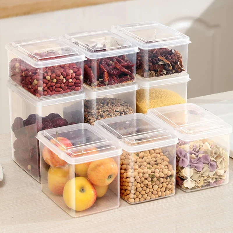 Flip Lid Sealed Spice Organizer Box Household Seasoning Storage Container Pepper Anise Cinnamon Dispenser Kitchen Storage Case