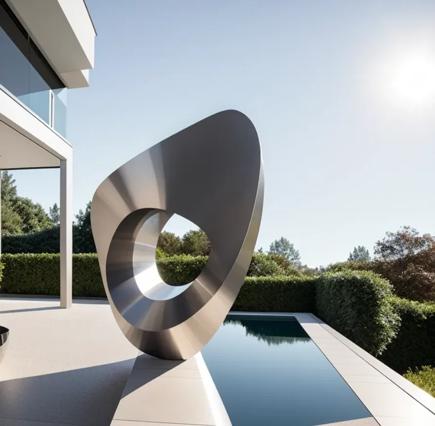 Neues Produkt Wahrzeichen Silber Edelstahl Strandskulptur Buchstaben