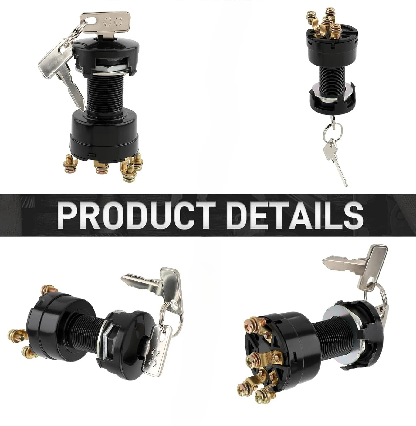 12 Volts Starter Switch for Club Car DS 1996-up Gas Golf Cart,  and  and Precedent, Replace 101826301, 1012505, On/Off Style