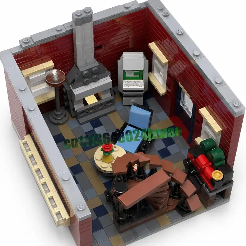 4360 Parts Village Train Station MOC Modular Architecture Model Custom Puzzle DIY Creative Assembly Educational Toy Popular Gift - view 3